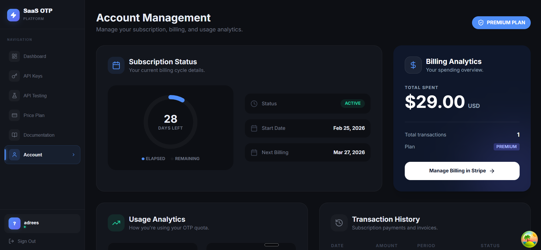 Account and Billing Management